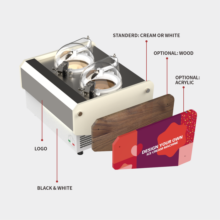 Commercial Gelato Ice Cream Maker, Top Churn V2 Milano