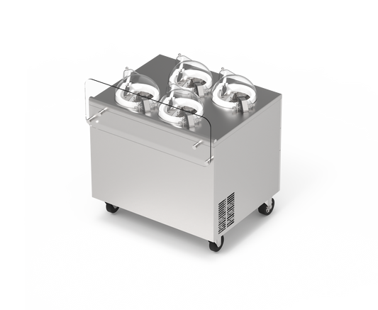Commercial Gelato Ice Cream Maker, V4, Four Pots – Top Churn