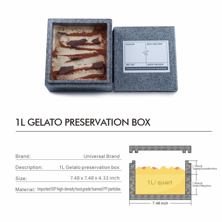 35 oz Gelato Preservation Box, 50 Count