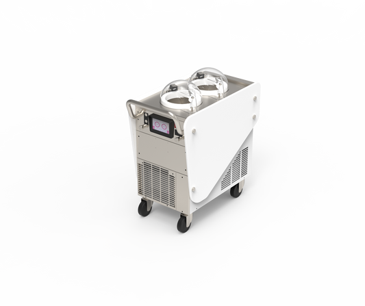 Commercial Gelato Ice Cream Maker, Battery Powered, PRO DC Cart - Top Churn